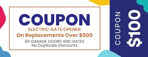 Electric Gate Opener Replacement Coupon