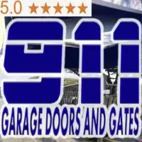 911 garage doors and gates logo